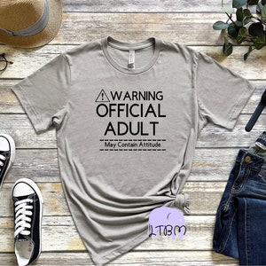 Warning Official Adult T-shirt | Unisex | 18th Birthday | Adult Shirts