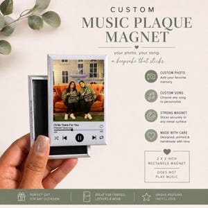 Custom Music Fridge Magnet, 2x3 Photo Magnet, Personalized Mini Keepsake, Refrigerator Decor, Gift for Music Lovers, Photo Gift Idea