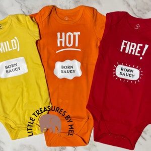 Taco Bell Sauce Bodysuits | Fast Food Bodysuits | Baby Clothing | Baby Gift