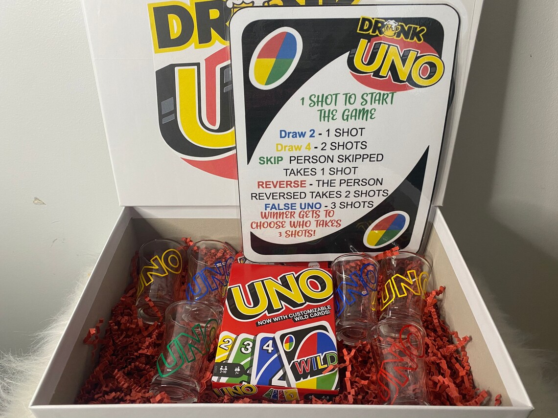 Drunk Uno Card Game Etsy