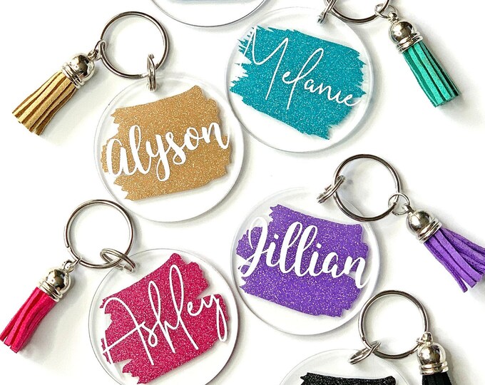 Personalized Acrylic Keychains Custom Acrylic Keychains Etsy