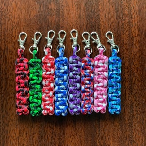 Paracord Keychain Paracord Key Fob Zipper Pull Handmade Key - Etsy