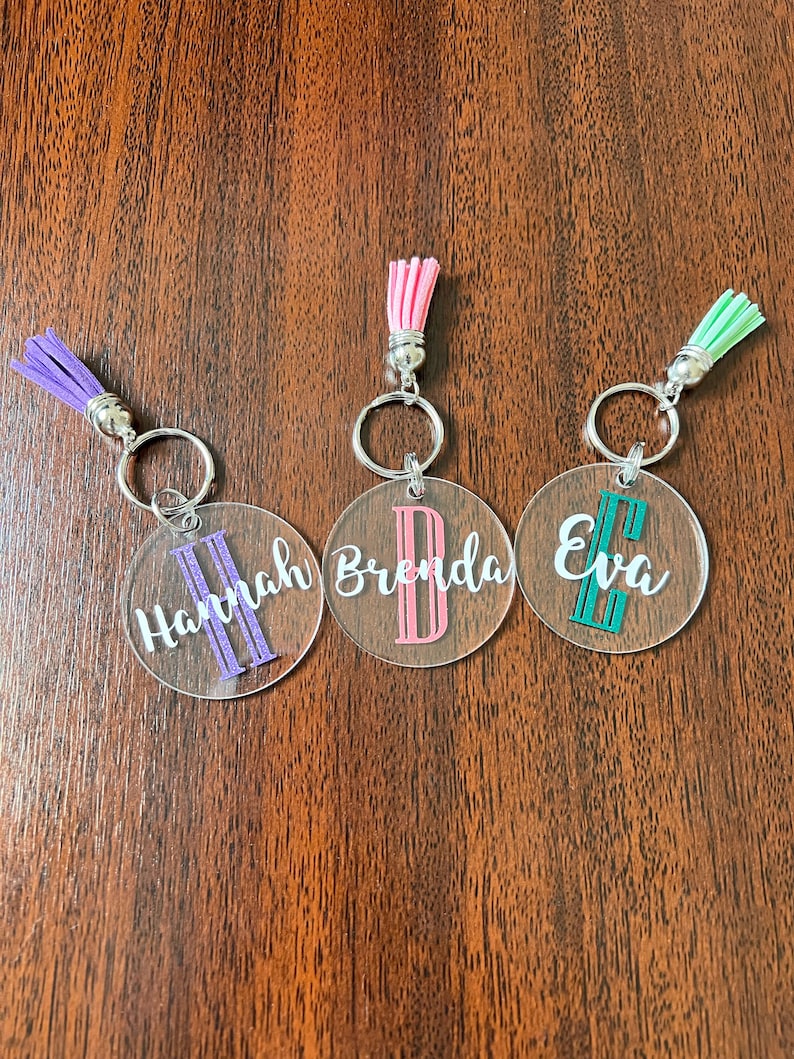 Personalized Acrylic Keychains Custom Acrylic Keychain Etsy