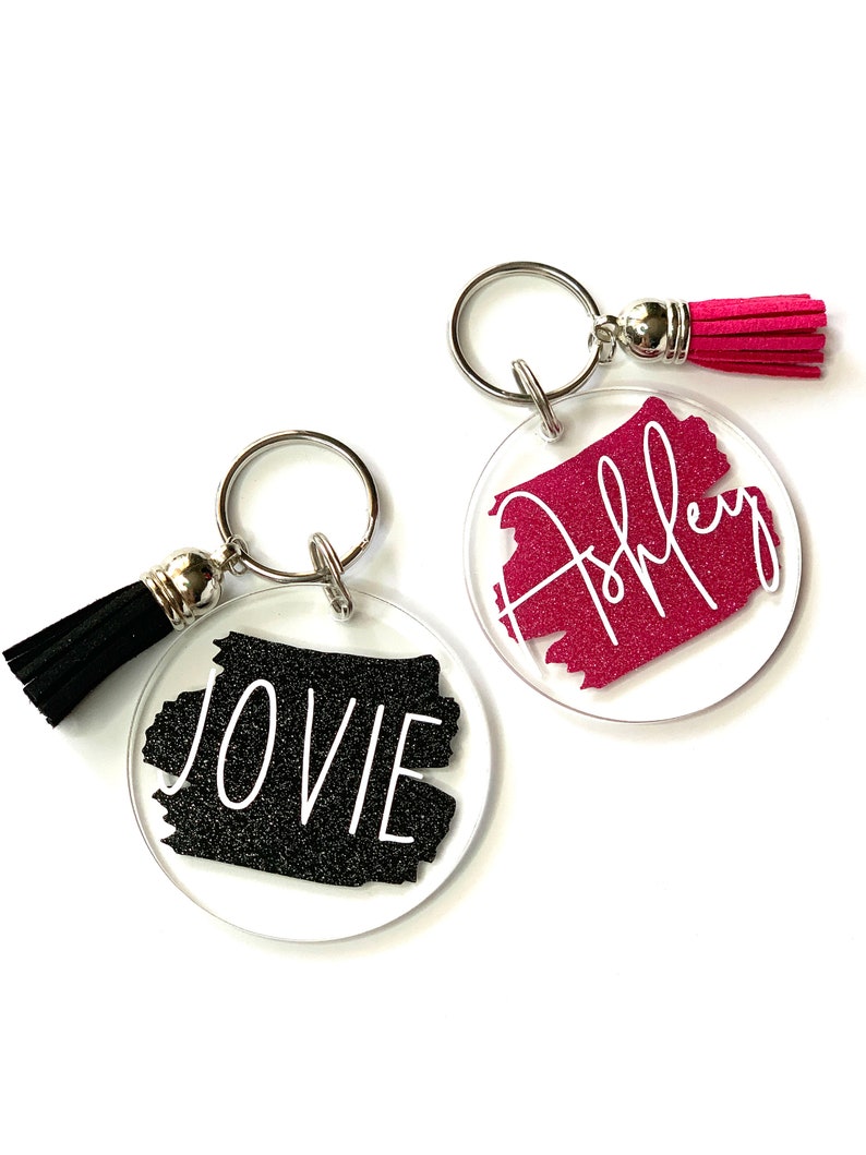 Personalized Acrylic Keychains Custom Acrylic Keychains Etsy