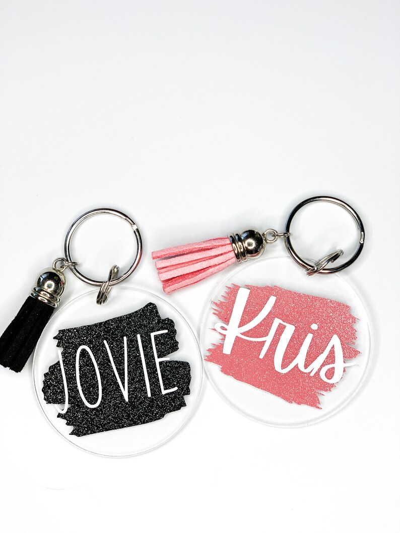 Personalized Acrylic Keychains Custom Acrylic Keychains Etsy