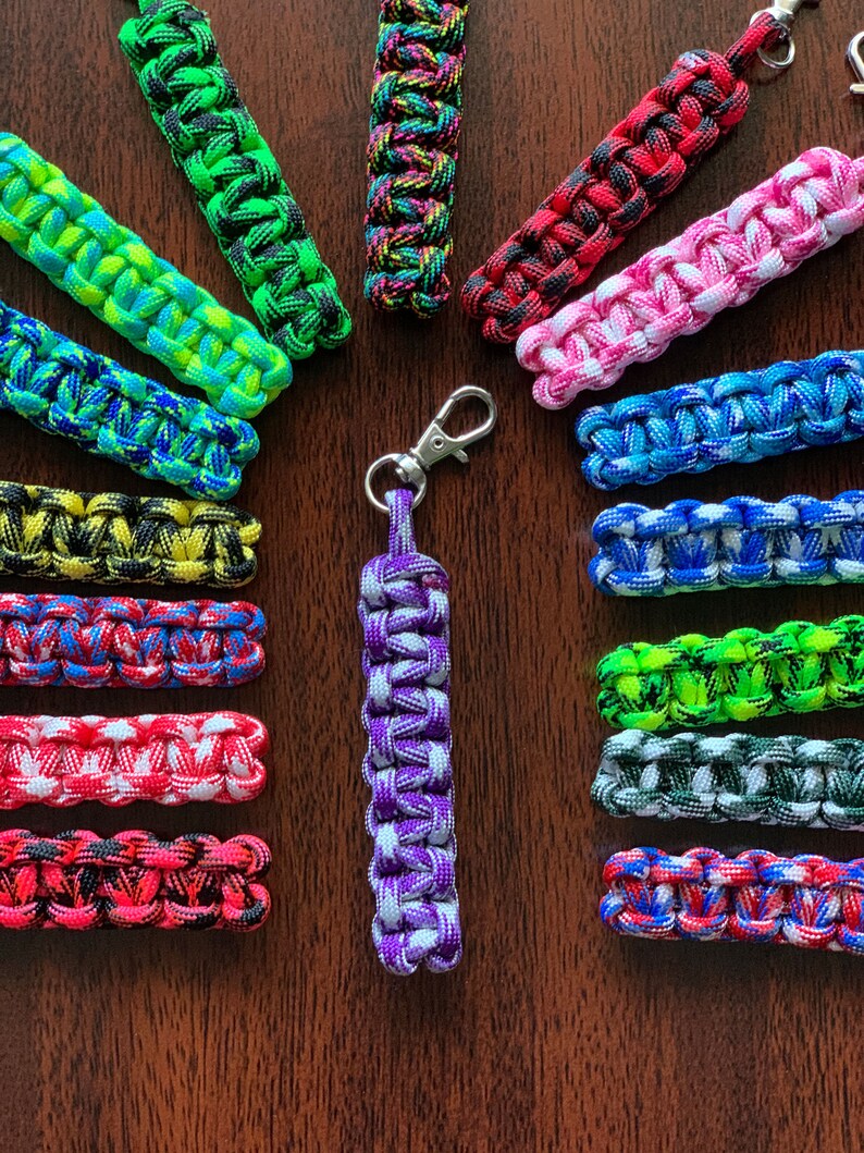 Paracord Keychain Paracord Key Fob Zipper Pull Handmade Key Etsy