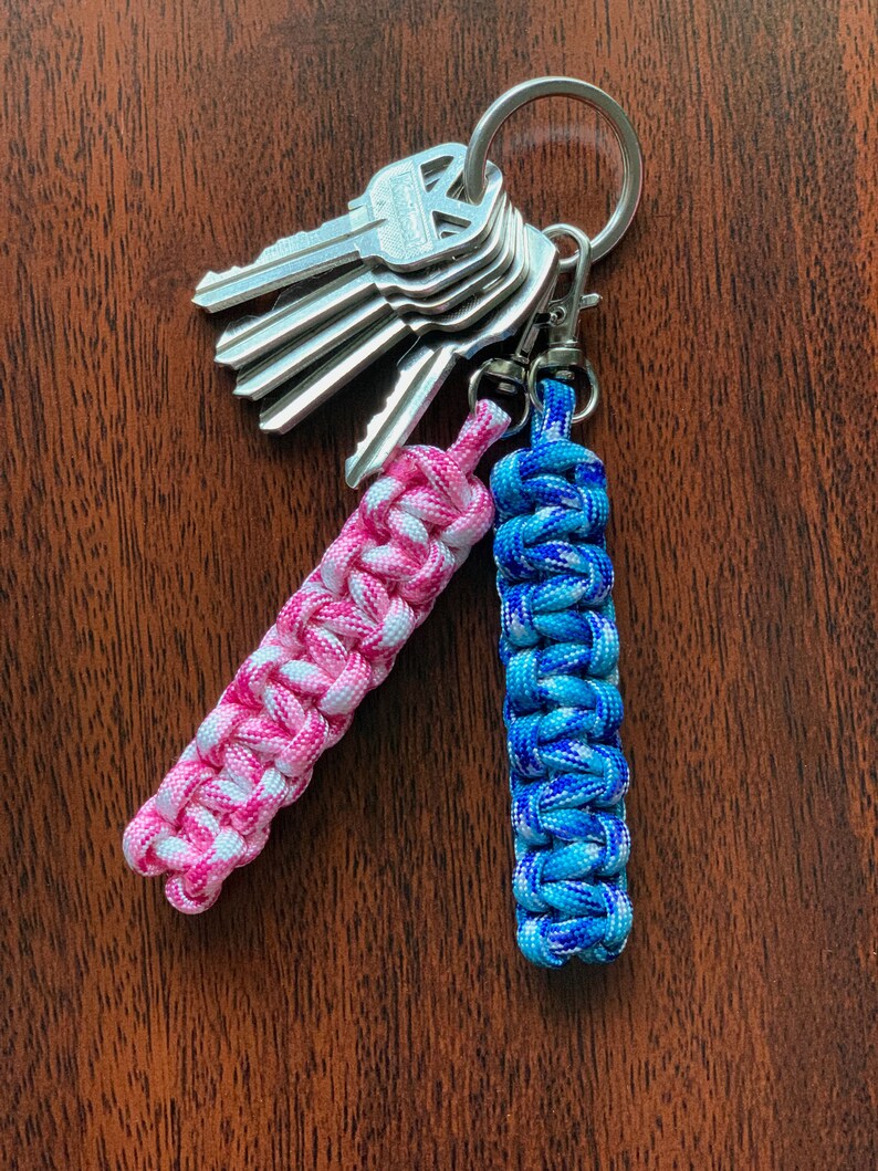 Paracord Keychain Paracord Key Fob Zipper Pull Handmade Key Etsy