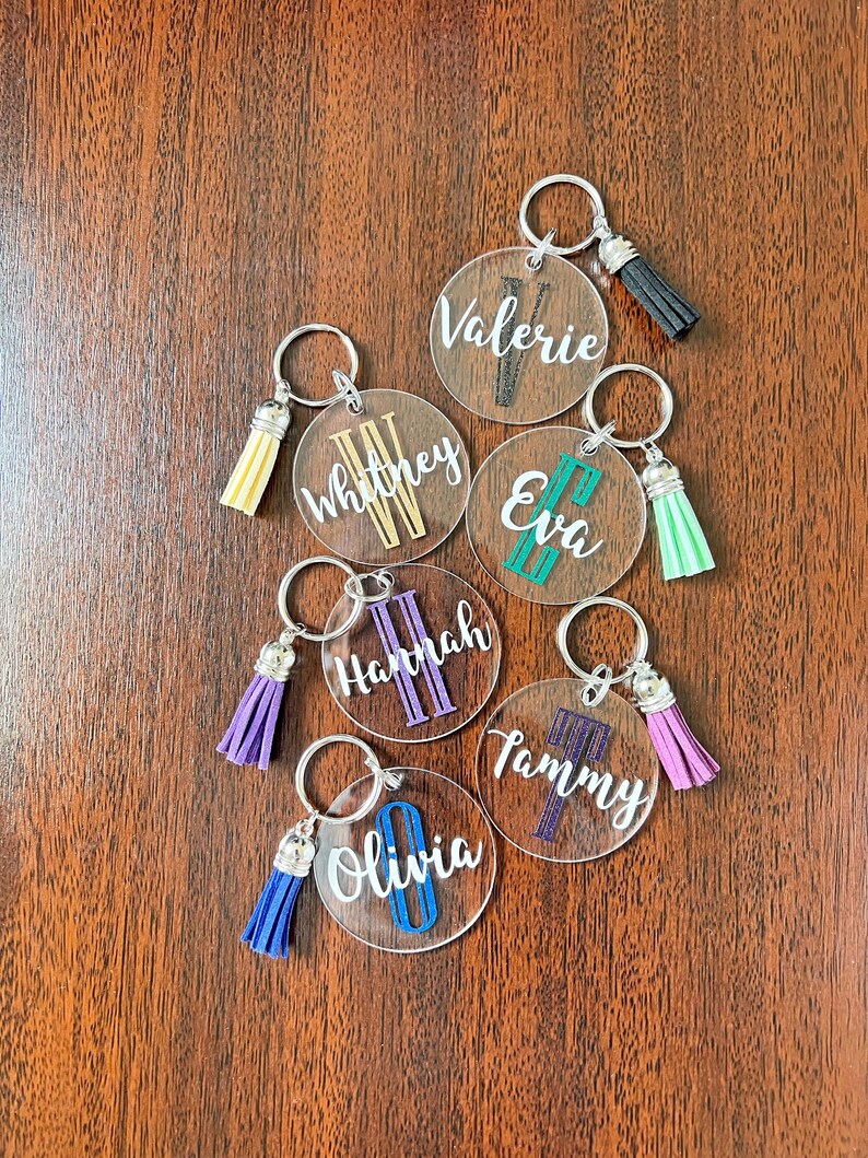Personalized Acrylic Keychains Custom Acrylic Keychain Etsy