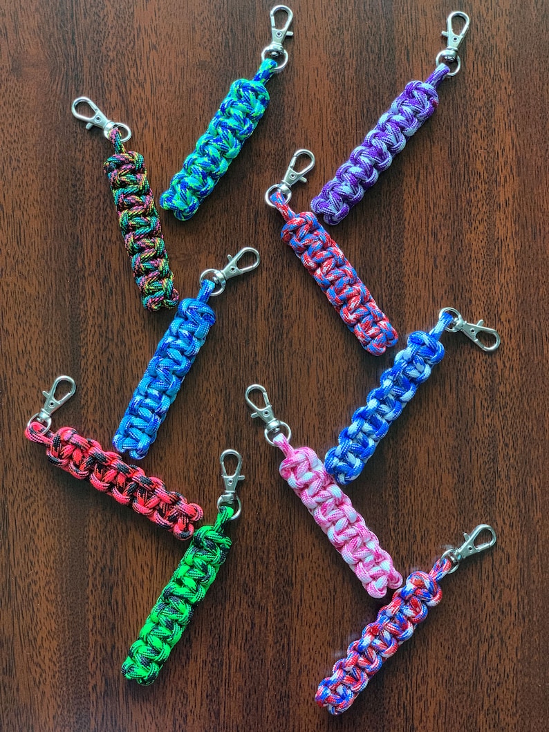 Paracord Keychain Paracord Key Fob Zipper Pull Handmade Key Etsy