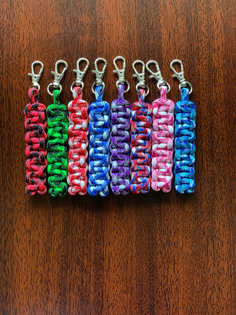 Paracord Keychain Paracord Key Fob Zipper Pull Handmade Key Etsy