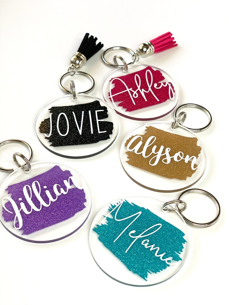 Personalized Acrylic Keychains Custom Acrylic Keychains Etsy