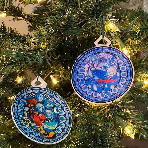 Kingdom Hearts Ornaments  - Kingdom Hearts Christmas Ornaments - Gamer Gifts - Sora, Riku, Roxas, Xion - Kingdom Hearts 2 3 - Wayfinder