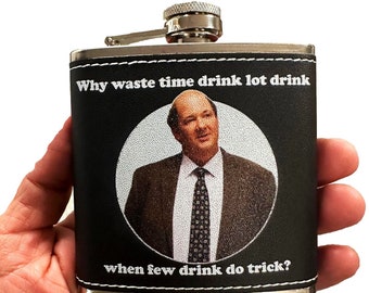 The Office Hip Flask - Kevin Malone - The office Flask - the office gifts - Michael Scott - Personalized gift - Gifts for dad - Custom Flask