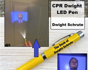 The Office Pen - Dunder Mifflin Pen LED - Funny Dwight Schrute LED Pen - The Office Gifts - Dunder Mifflin Paper - Michael Scott - Gifts