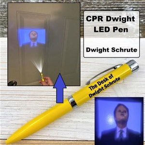 The Office Pen - Dunder Mifflin Pen LED - Funny Dwight Schrute LED Pen - The Office Gifts - Dunder Mifflin Paper - Michael Scott - Gifts