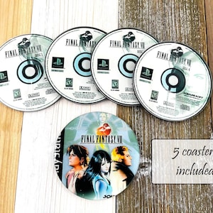 Final Fantasy 8 Game Untersetzer - Spielscheibe - Acryl-Untersetzer - Weihnachten - Gamer Geschenke - FF7 - Squall - Final Fantasy VIII - Gamer Geschenke