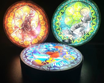 Kingdom Hearts Light up Station of Awakening - Night Lights - Kingdom Hearts 2 3 - Stained Glass - Geeky Gifts - Axel - Gamer Light - Lights