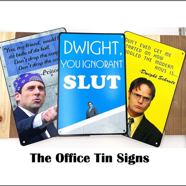 The Office Tin Signs - The Office Decor - The Office Gifts - Wall Decor- Dunder Mifflin - Dwight Schrute - Michael Scott - The Office Poster