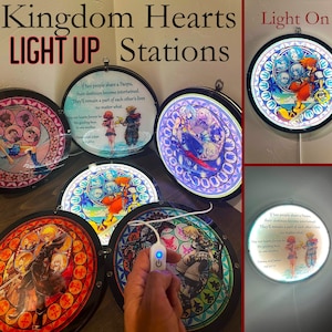 Large Kingdom Hearts LED Station of Awakening - Sora - Art - Figure display - Wall Decor - Ventus - Gifts - Gamer Gifts - Light up Kingdom