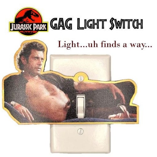 Jurassic Park Light Switch Cover Gag Gift Ian Malcolm Etsy
