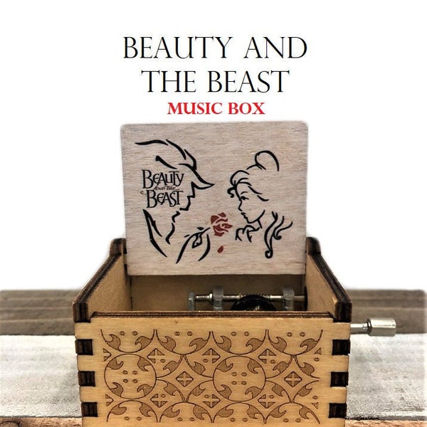 Beauty and the Beast Music Box: Verhaal zo oud als de tijd - Unieke geschenken aanwezig Gepersonaliseerde aangepaste boodschap gegraveerde kousvuller - Prinses