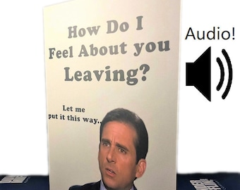 The Office Miss you Card : Michael Scott - The Office Cards - The Office Quotes - The office Gifts Audio greeting card - God Please no!