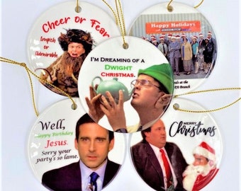 The Office Ornaments - The Office Christmas tree ornaments - Ceramic Christmas - Michael Scott - The Office Christmas Ornaments - Ornament