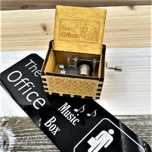 The Office Music Box: T.V Show Theme Office music box Dunder Mifflin Michael Scott Dwight Schrute The office gift Custom engrave image 3