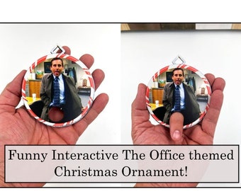 Michael Scott Flasher Ornament - Michael finger - The office Ornaments - The Office Christmas Ornaments - the office gifts - Funny Ornament