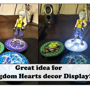 Kingdom Hearts Light up Station of Awakening Night Lights Kingdom Hearts 2 3 Stained Glass Geeky Gifts Axel Gamer Light Lights image 3