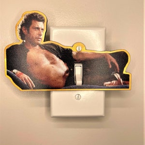 Jurassic Park Light Switch Cover Gag Gift Ian Malcolm Life Finds a way Funny light switch cover funny gag gift white elephant image 6