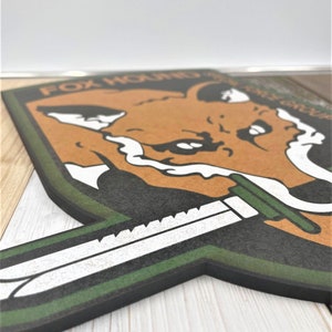 Metal Gear Solid Fox hound Logo - Foxhound Logo - Solid Snake - Gamer Decor - Gamer Gifts - Special Forces - Man Cave Decor - Gaming Room