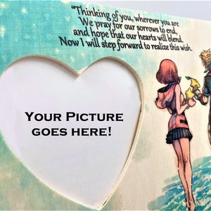 Kingdom Hearts Picture Frame : Custom Picture Frame - Kingdom Hearts gift - Kingdom Hearts present - Sora and Kairi - Kingdom Hearts decor