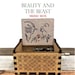 Beauty and the Beast Music Box: Tale as old as time - Unique gifts present Personalized custom message engraved stocking stuffer - Princess 