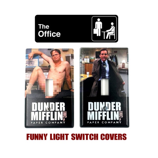 The Office Light Switch Cover - The Office gag gift - Dunder Mifflin - The Office gifts - Dwight Schrute -  Michael Scott Flasher - Funny