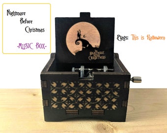 Boîte à musique L’Étrange Noël de Monsieur Jack - C’est Halloween - Cadeau Jack Skellington - L’Étrange Noël de Monsieur Jack et Sally