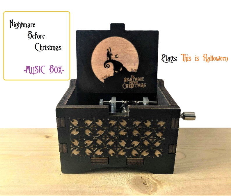 Nightmare Before Christmas Music Box - This is Halloween - Jack Skellington gift - The Nightmare before Christmas gift - Jack and Sally 