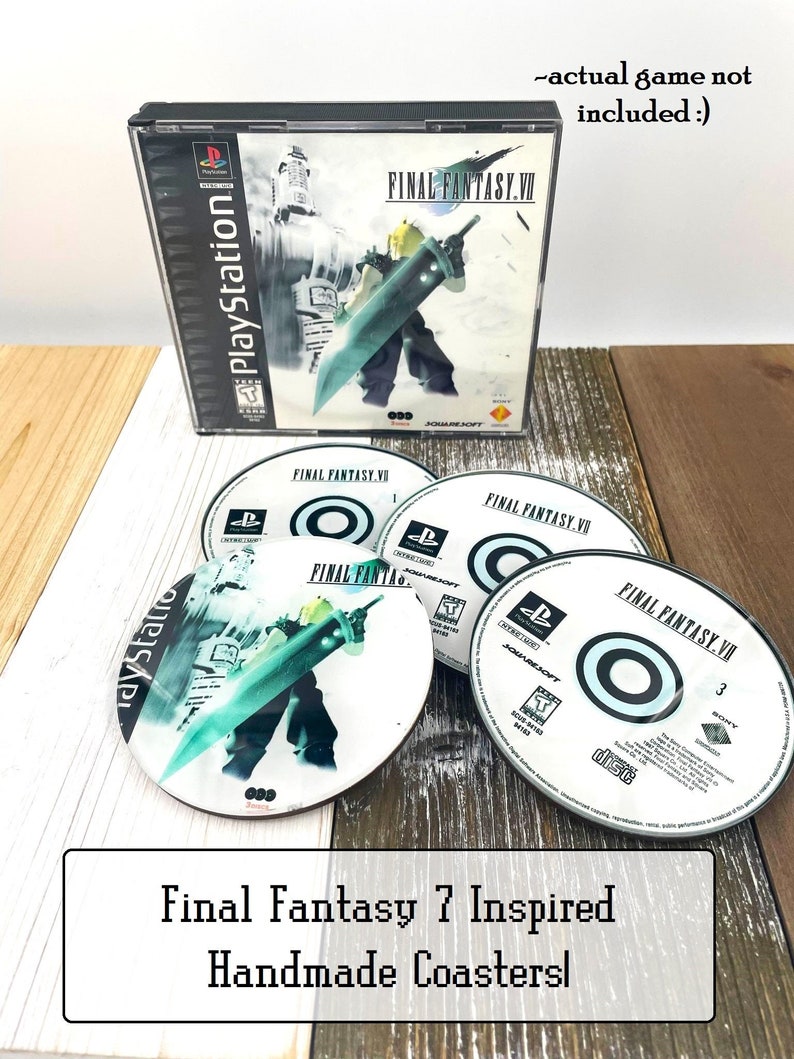 Final Fantasy Game Coasters Game Disc Acrylic Coasters Etsy