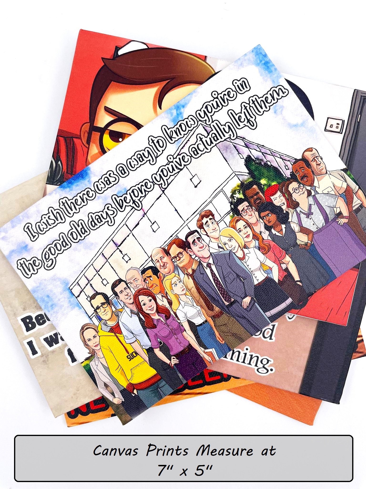 The Office Canvas Prints Dunder Mifflin the Office Cartoon Etsy