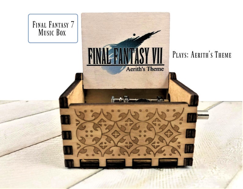 Final Fantasy 7: Aerith's theme music box - Final Fantasy 7 Music box - FF7 - Final Fantasy 7 gift - Aerith - Cloud Strife - Sephiroth 