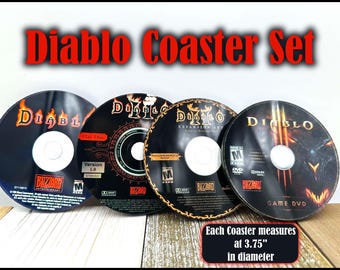 Posavasos de disco de juego Diablo: set de regalo acrílico para gamers