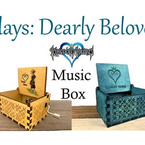 Kingdom Hearts Music Box: Dearly Beloved -  Custom engraved Personalized Unique Gift Idea - Sora - Kingdom Hearts 2 - kingdom hearts gift