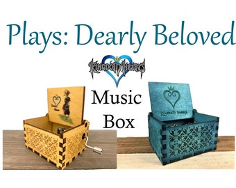 Kingdom Hearts Music Box: Dearly Beloved -  Custom engraved Personalized Unique Gift Idea - Sora - Kingdom Hearts 2 - kingdom hearts gift