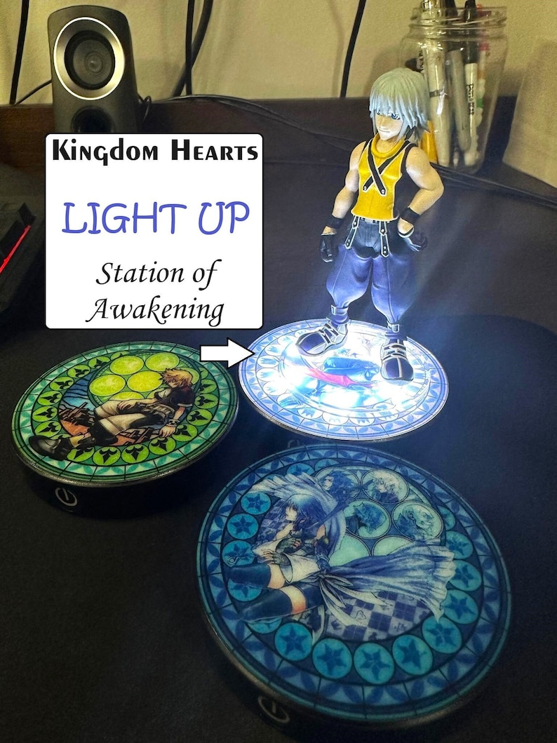 Kingdom Hearts Station of Awakening - Kingdom Hearts Lights - LED Kingdom Hearts Pucks