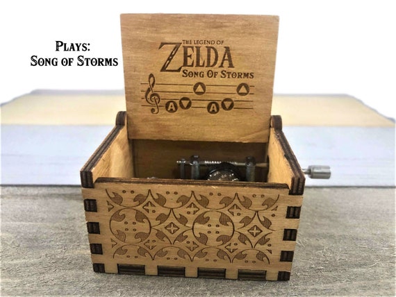 Boîte à musique en bois Zelda Song of storm - Personnalisable