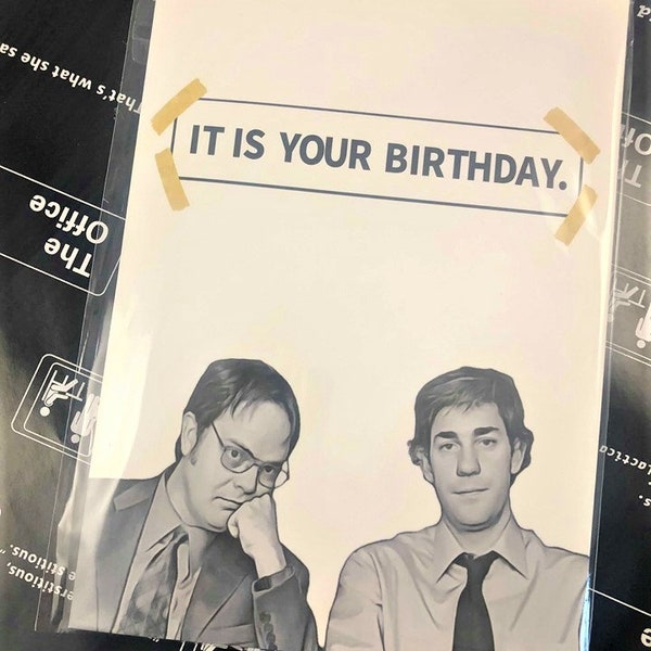 The Office Birthday Card : Jim and Dwight - The Office Cards - The Office Quotes - The office Gifts Audio greeting card It is your Birthday