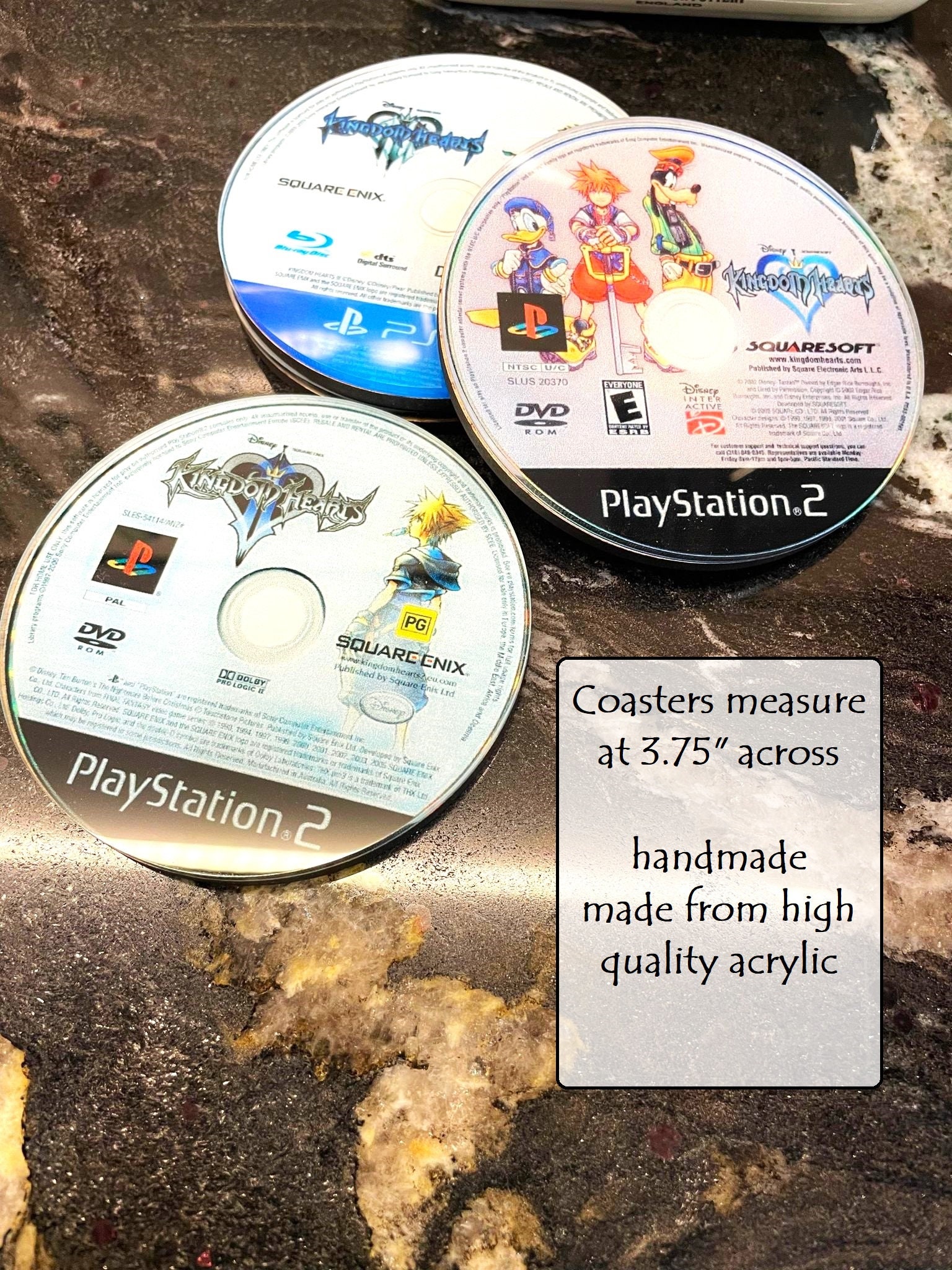 キングダム ハーツ アクリルコースター：ゲームディスクデザイン