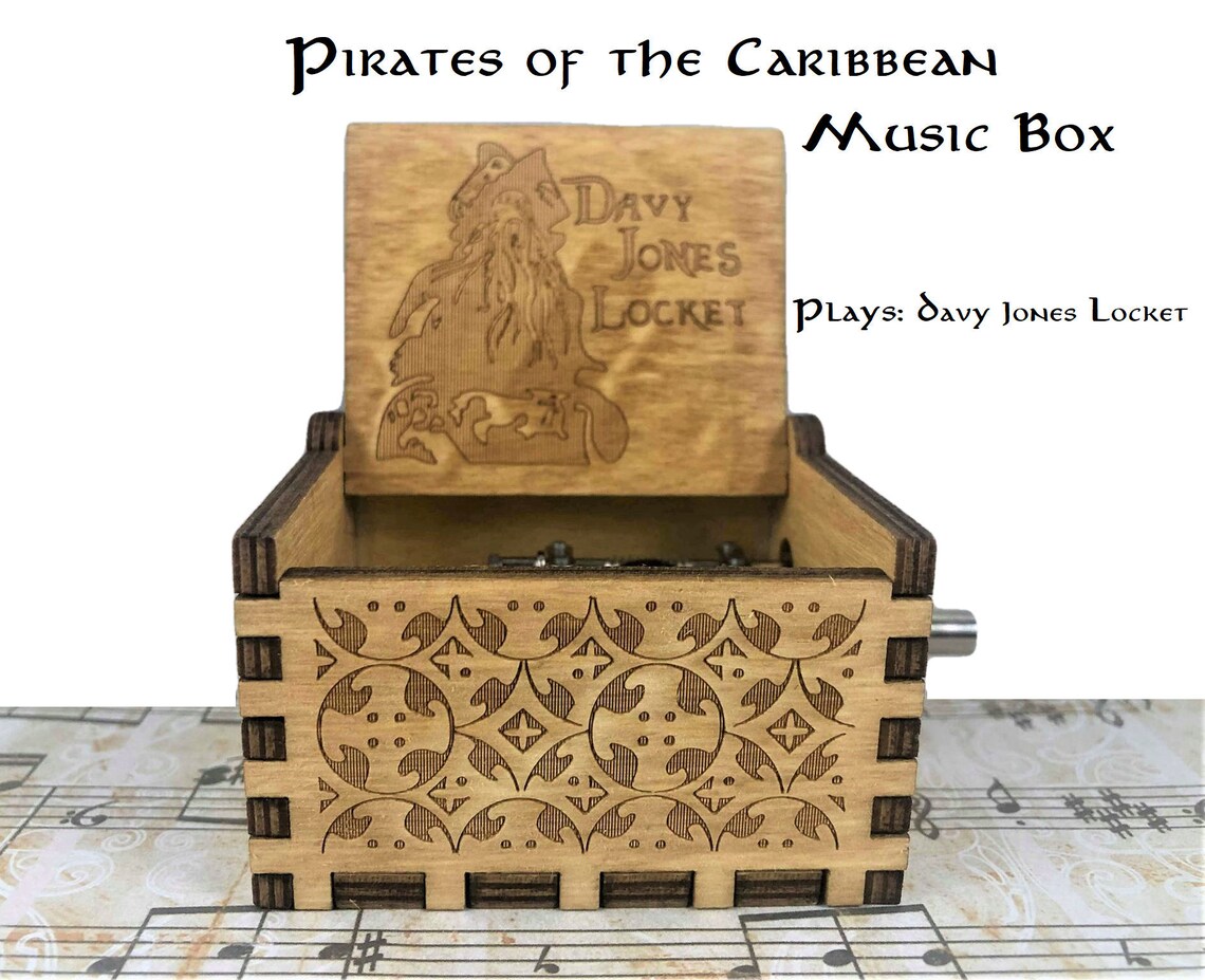 Pirates of the Caribbean Music Box Davy Jones Locket Music Etsy