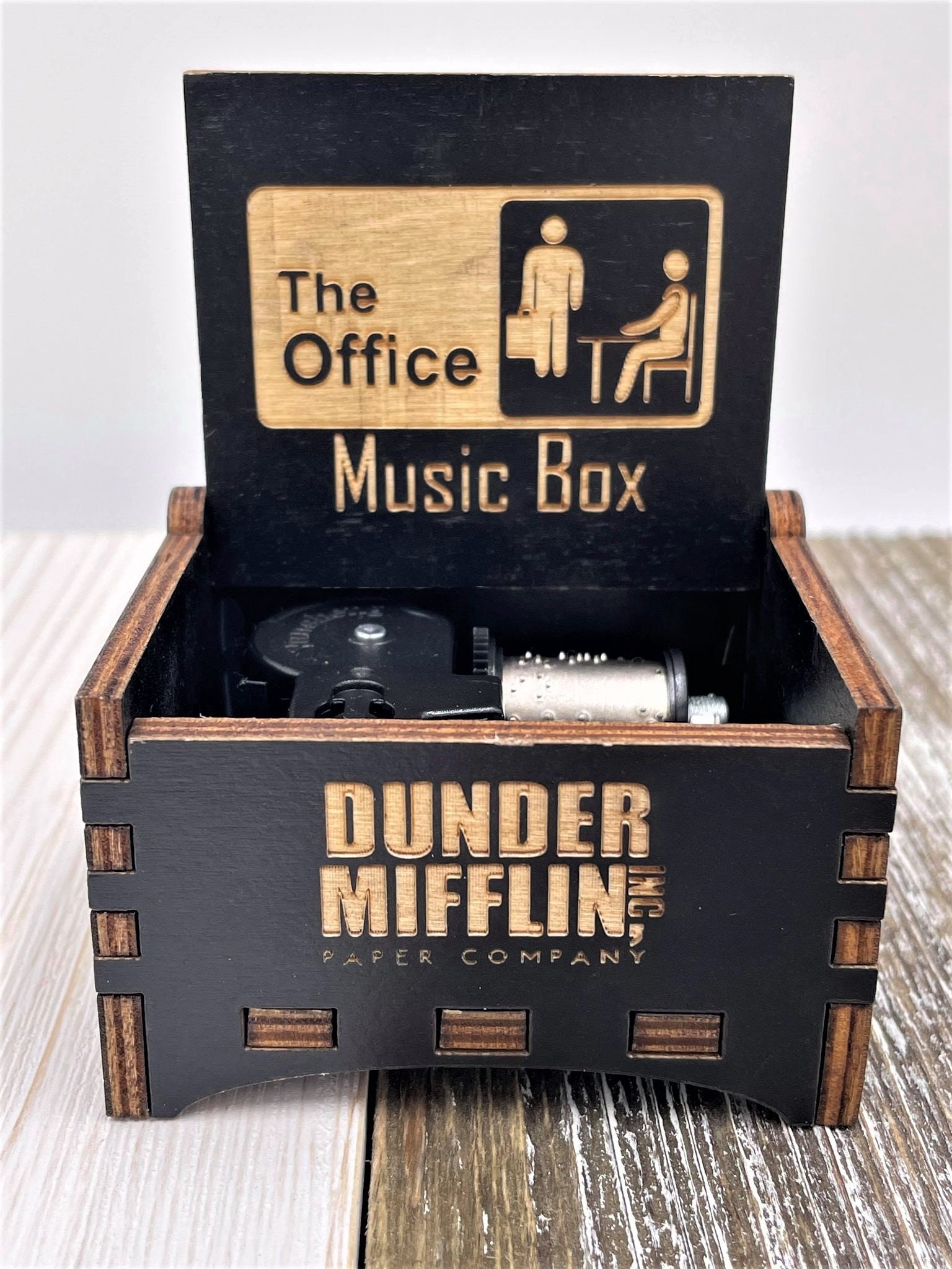 The Office Music Box Wind up Music Box Office Music Box Etsy