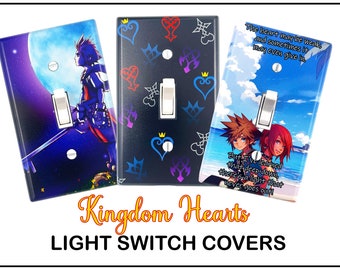 Cubiertas de interruptor de luz de Kingdom Hearts - Sora - Sora y Kairi - Nadie - Sin corazón - Unversed - Regalos de Kingdom Hearts - KH3 - KH4 - Regalos de jugador